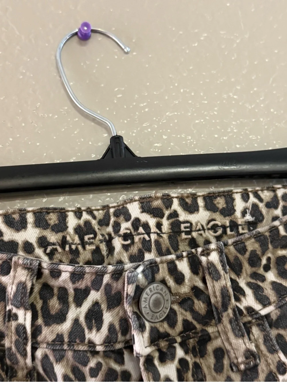 NWOT American Eagle Animal Print Skinny Jeans Leopard Cheetah Sz 4 Stretch High